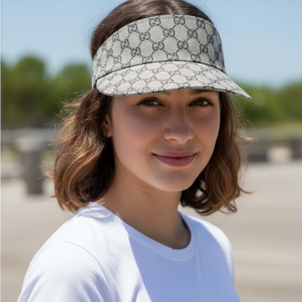 Gucci Monogram Gray Visor